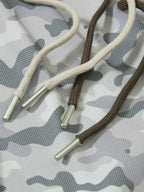 Double Waistband Elastic Waist Camo Side Panel Wide Leg Pants