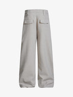 Tie Detail Relaxed Fit Draped Suit Pants