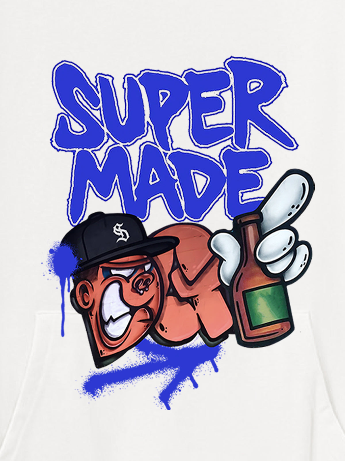 Original Contrast Color Letter Graphic Hoodie