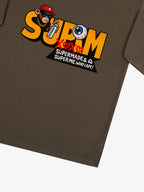 SUPM Trendy Hip-Hop Monkey Graffiti Font T-Shirt