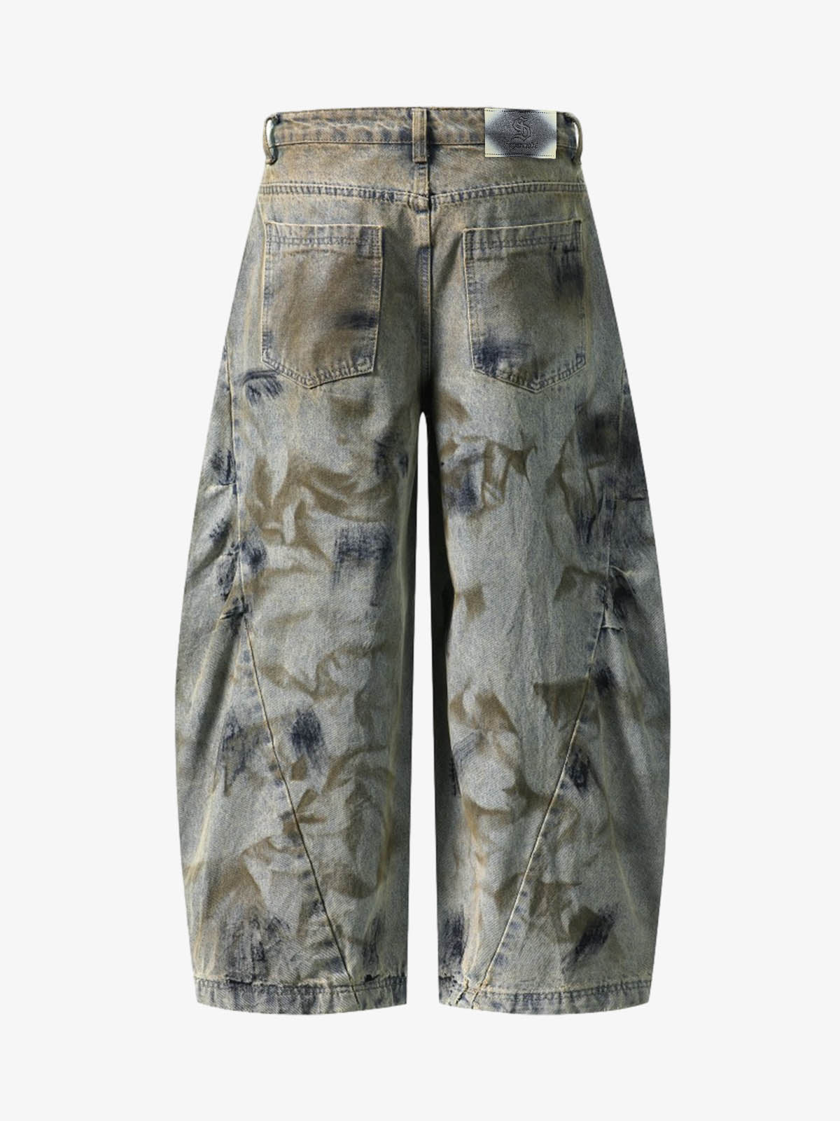 Dirty Wash Spray Dyed Barrel Jeans