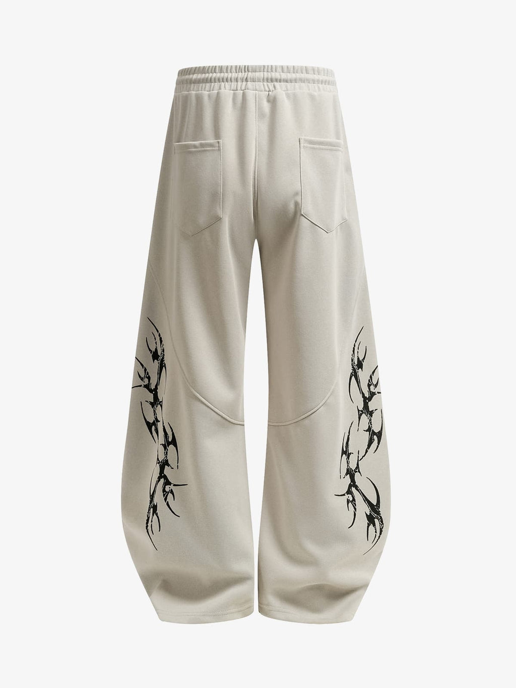 Retro Tribal Print Wide Leg Barrel Pants