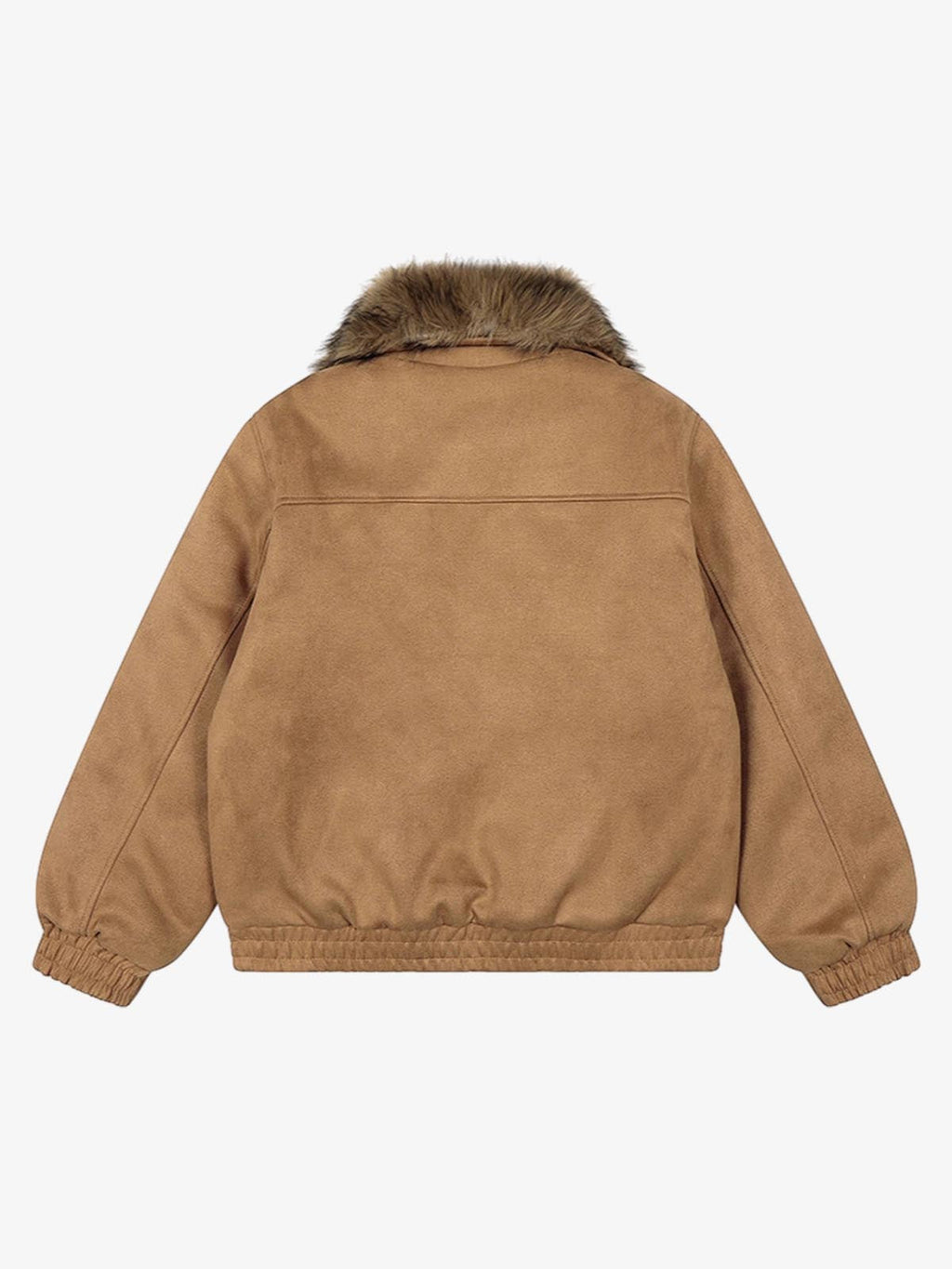 Vintage Distressed Deconstructed Faux Fur Collar Jacket