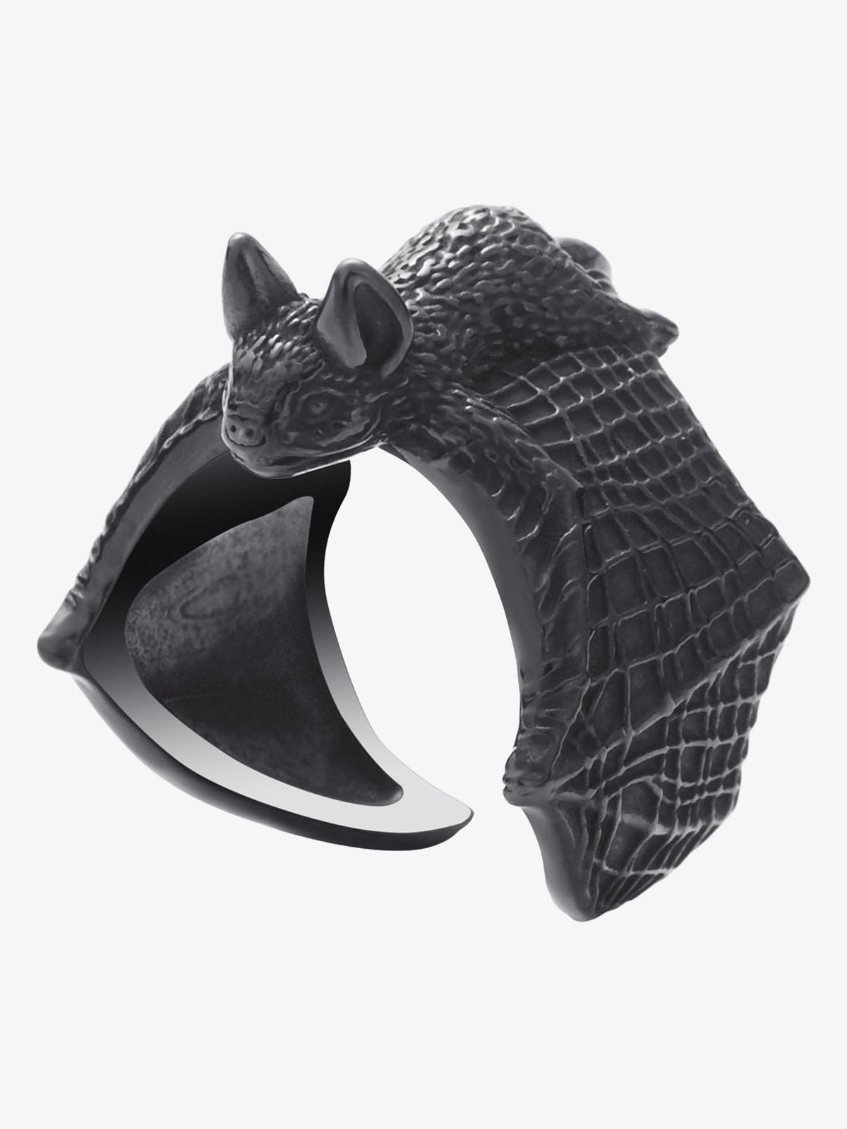 Gothic Bat Open Ring
