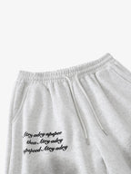 Spray Paint Star Print Distressed Sweatpants
