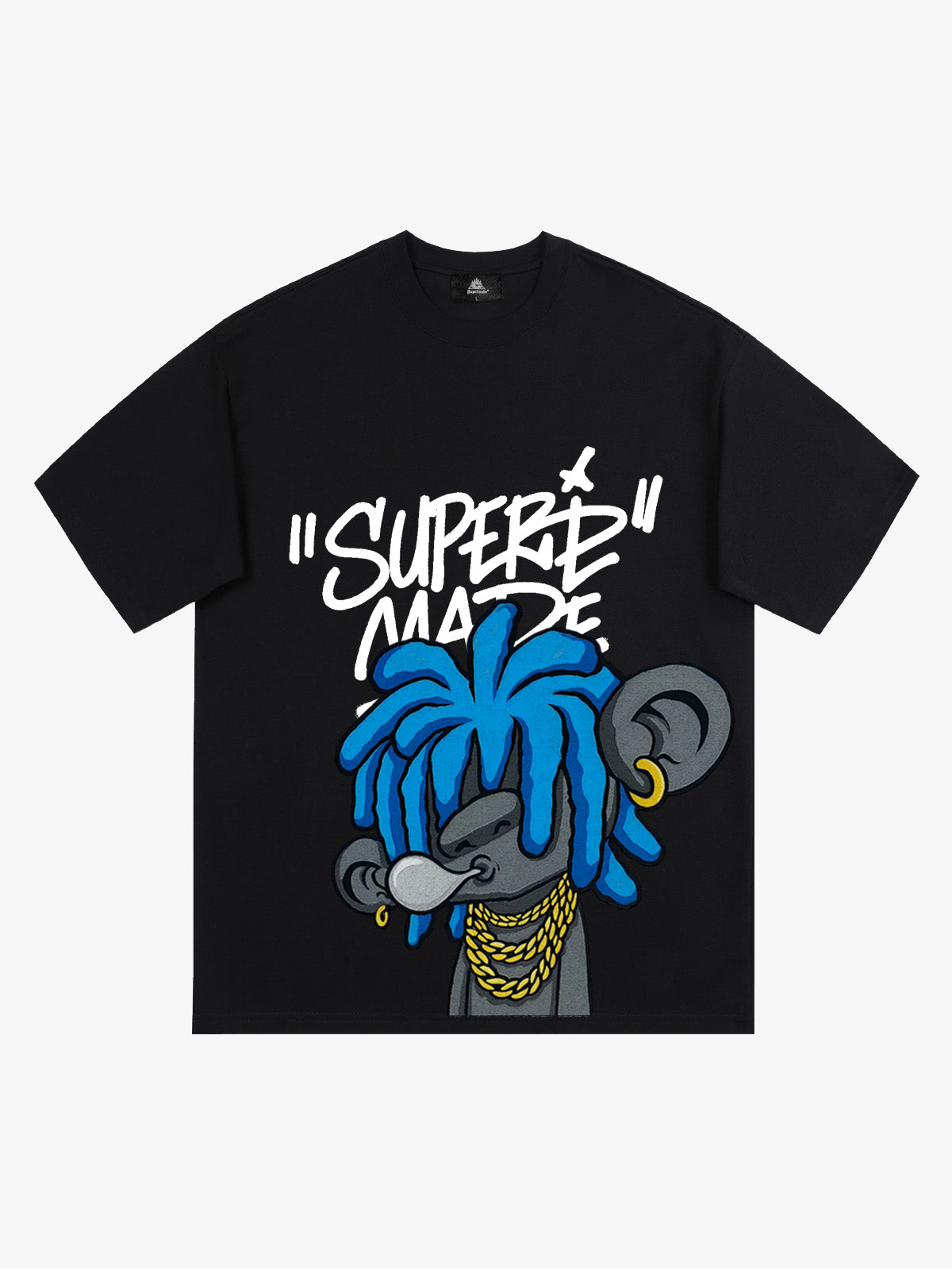 Theprecipice Graffiti Trend Blue Dreadlock Boy T-Shirt