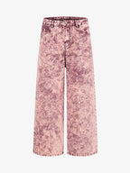 Purple Tie-Dye Finish Acid Wash Jeans