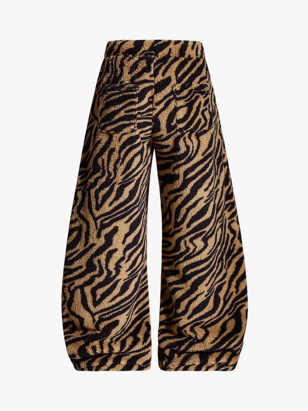 Retro Zebra Print Wide-Leg Lounge Barrel Pants