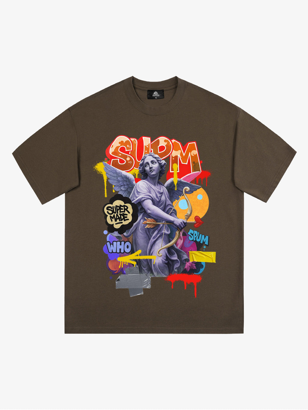Retro Angel Statue Graffiti T-Shirt