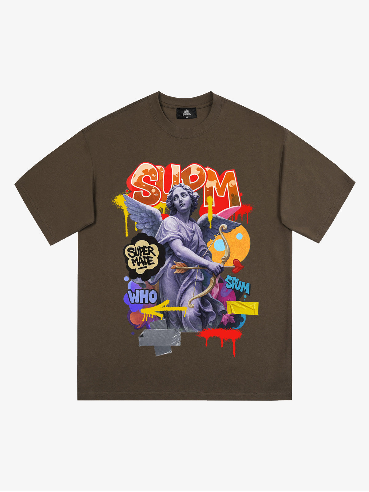 Retro Angel Statue Graffiti T-Shirt