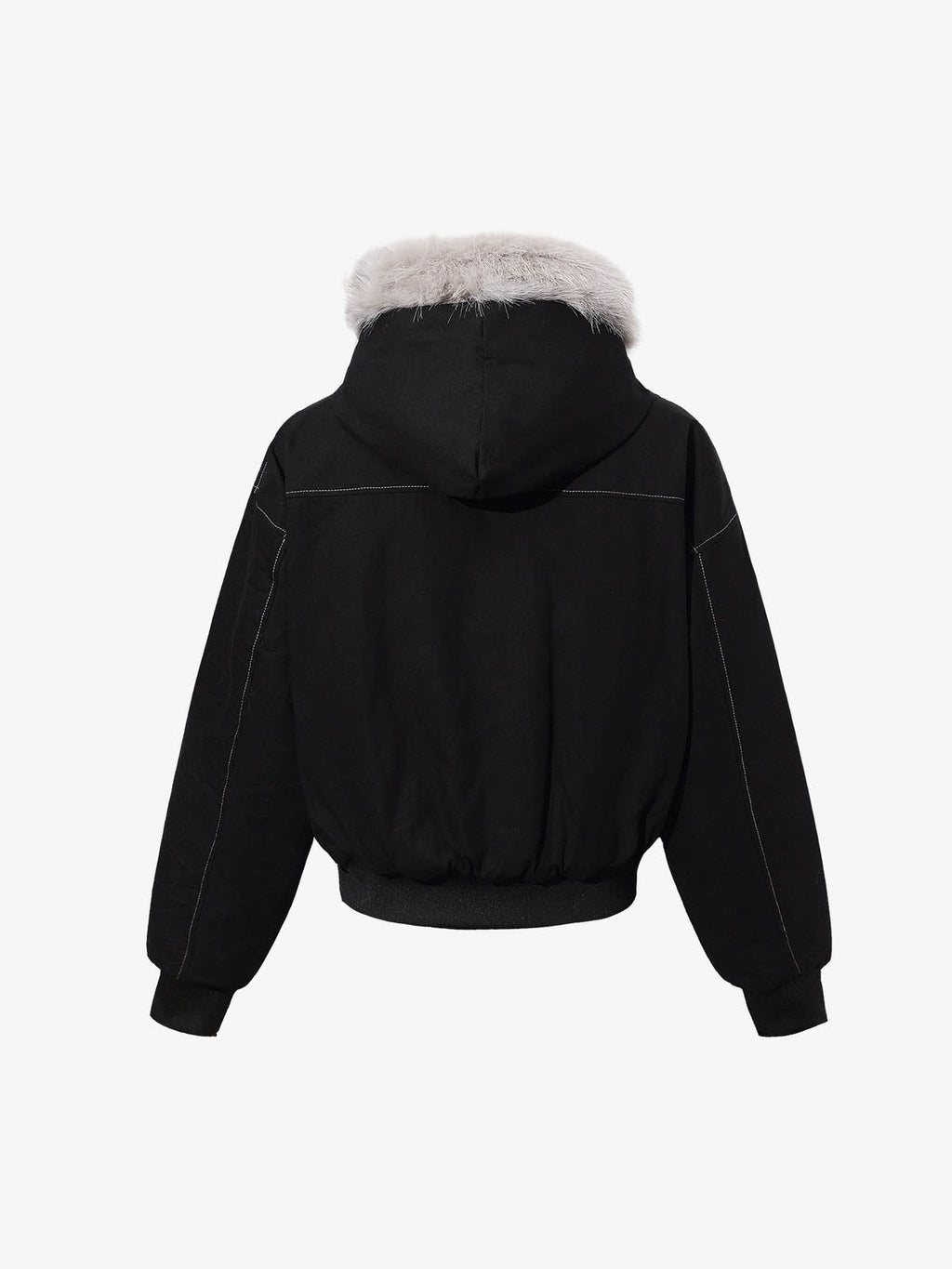 Faux Fur Hooded Padded Bomber Jacket