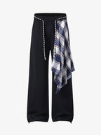 Plaid Patchwork Sweatpants