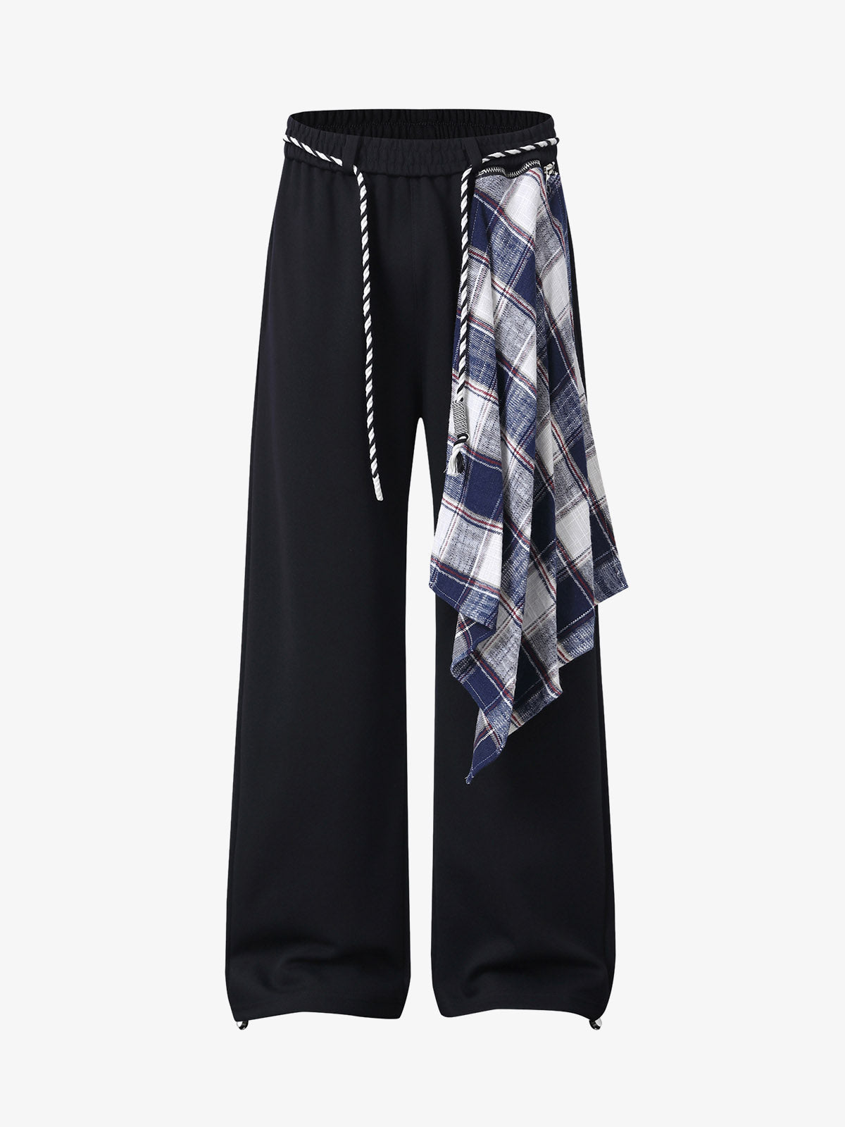 Plaid Patchwork Sweatpants