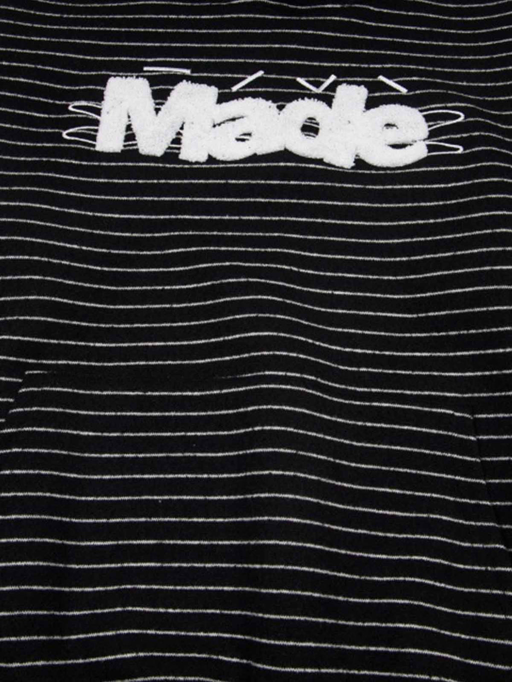 precipice Striped Terry Embroidery "Made" Hoodie