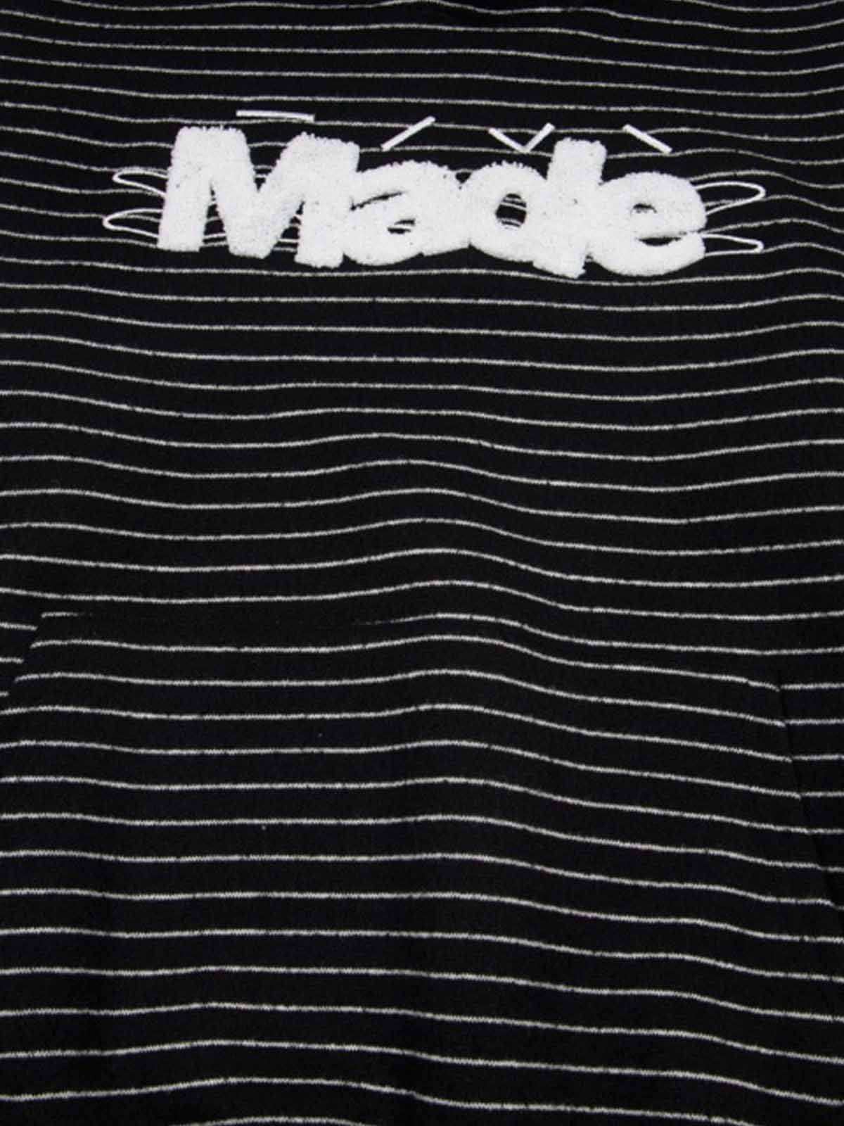 precipice Striped Terry Embroidery "Made" Hoodie