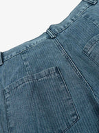 High Waist Pleated Wide Leg Jeans