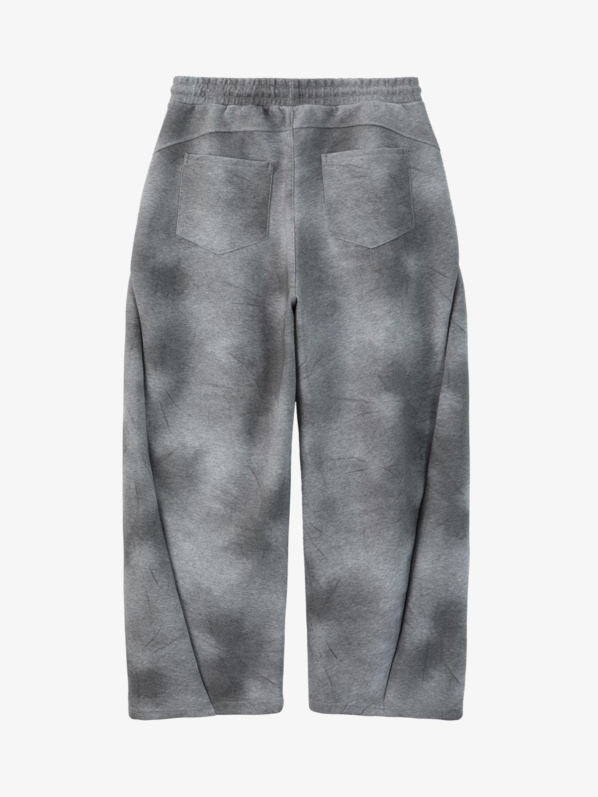 Vintage Washed Tie-Dye Zip Up Hoodie & Barrel Sweatpants Tracksuit