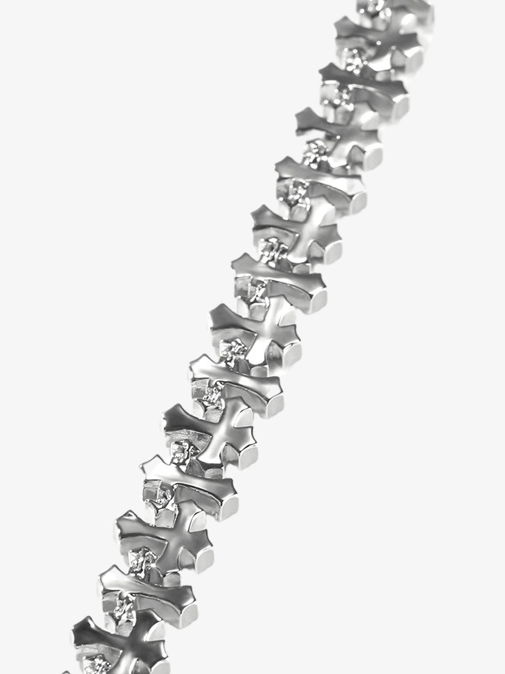 Cross Link Iced Bracelet