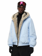 Street Faux Fur Collar Hooded Windproof Padded Jacket