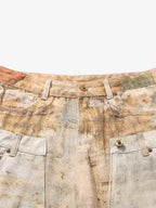 Vintage High Street Mud-Dyed Distressed Baggy Jeans