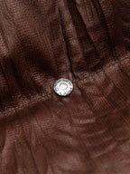 Retro Buckled High-Neck Crinkle Puffer Jacket