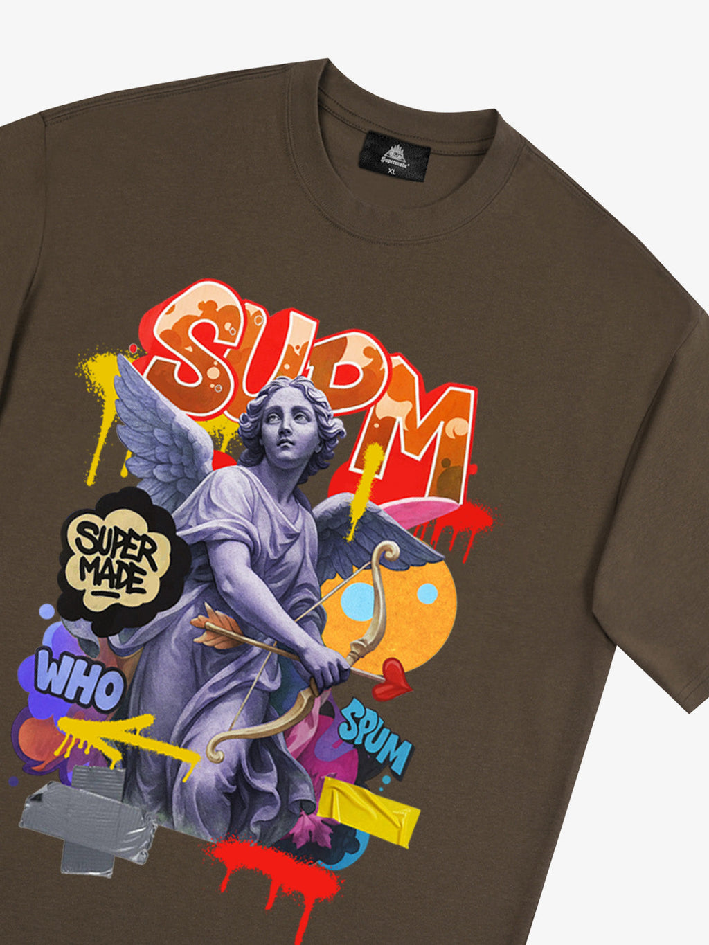 Retro Angel Statue Graffiti T-Shirt