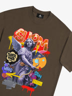 Retro Angel Statue Graffiti T-Shirt