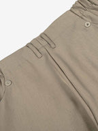 Structured Panel Pleated Wide Leg Barrel Pants
