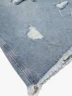 Distressed Light Wash Denim Jorts