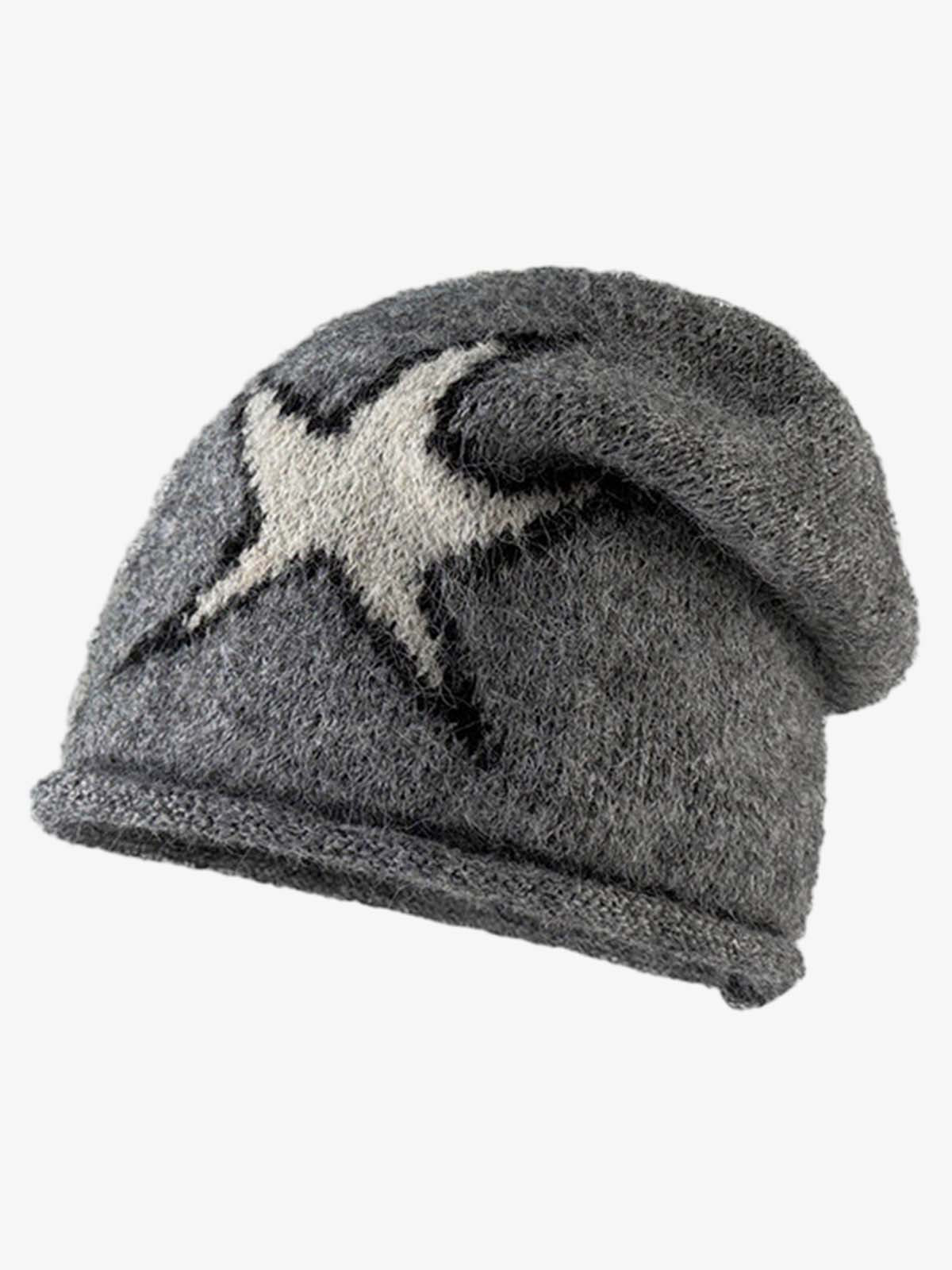 Star Pattern Knit Beanie