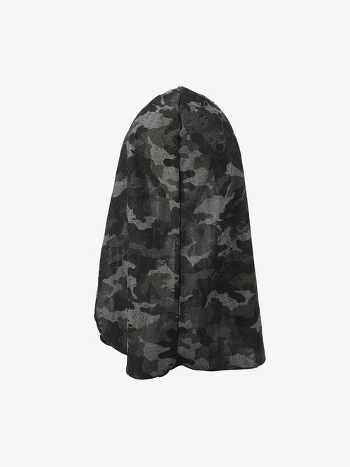 Dark Punk Camouflage Hooded Cape