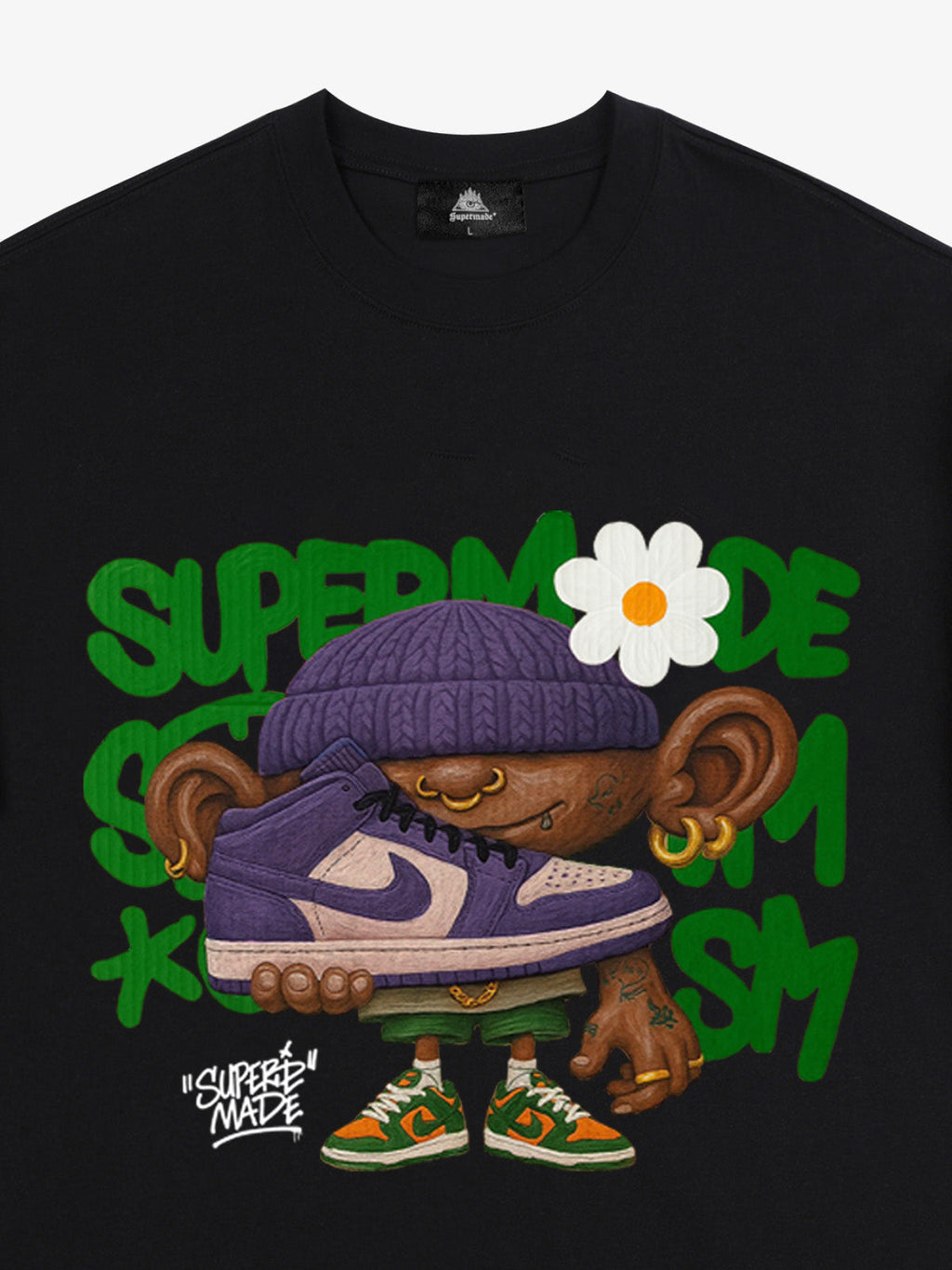Street Cartoon Sneaker Graffiti Sneaker T-shirt