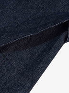 Pleated Panel Patchwork Denim Shorts