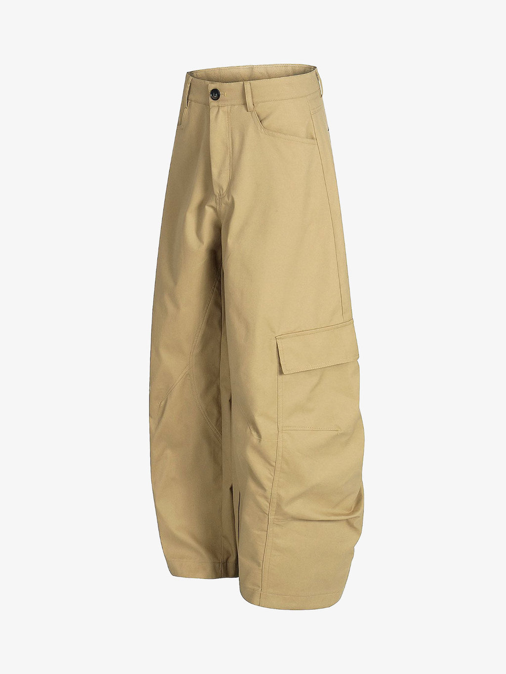 Pleated Utility Pocket Wide Leg Cropped Cargo Pants