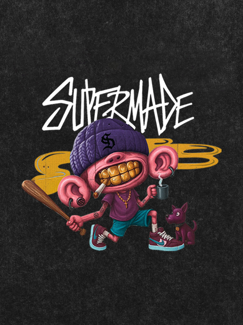 Theprecipice Cartoon Graffiti Trendy Weird Kid T-Shirt