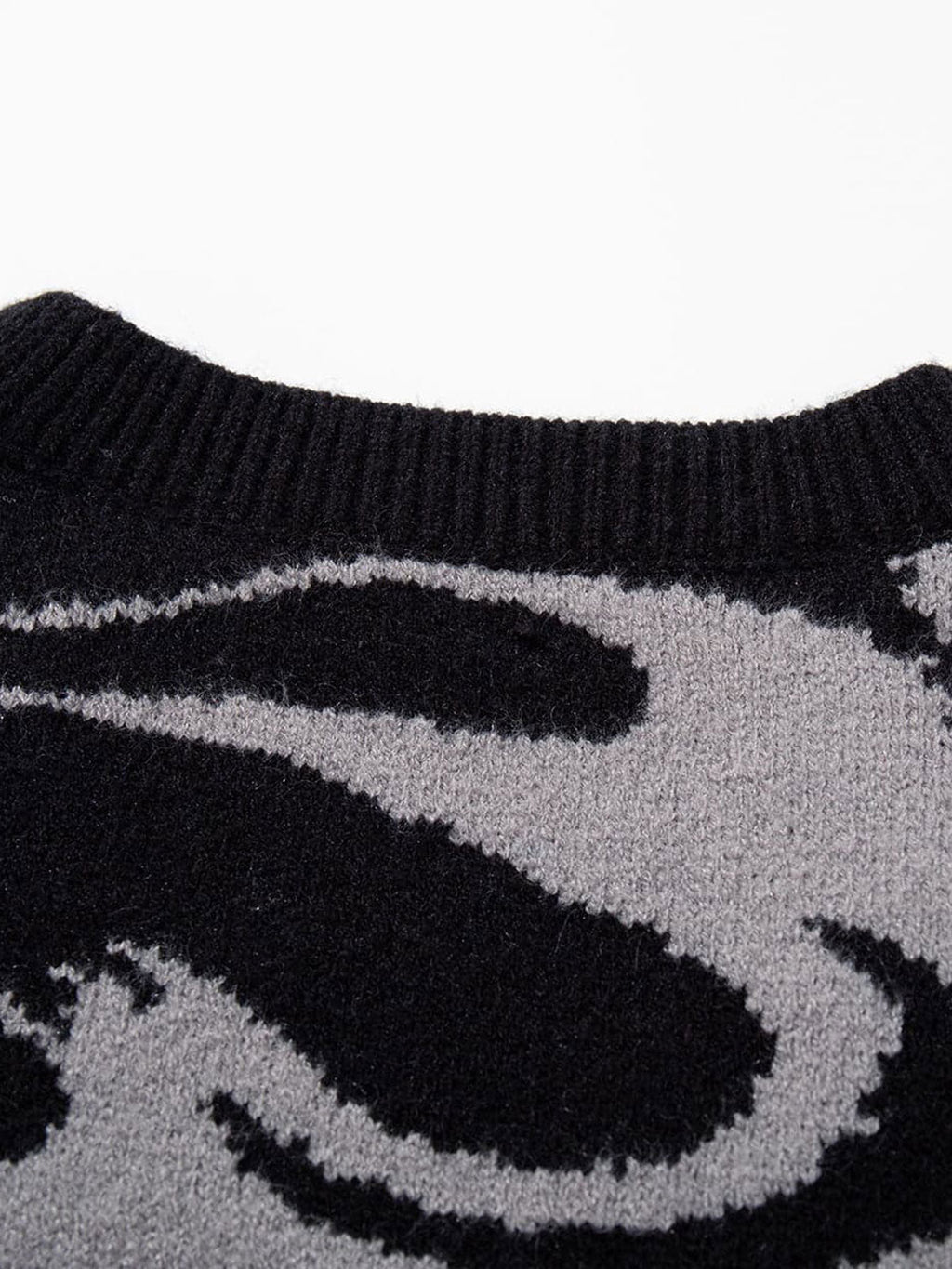 High Street Dark Skull Frayed-edge V-neck Sweater Vest