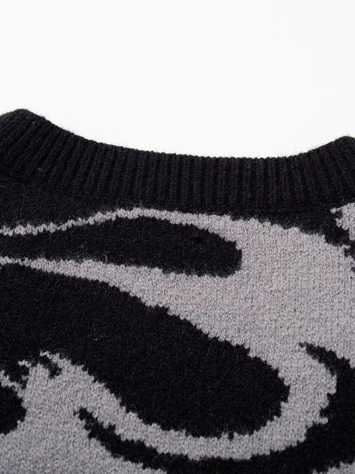 High Street Dark Skull Frayed-edge V-neck Sweater Vest