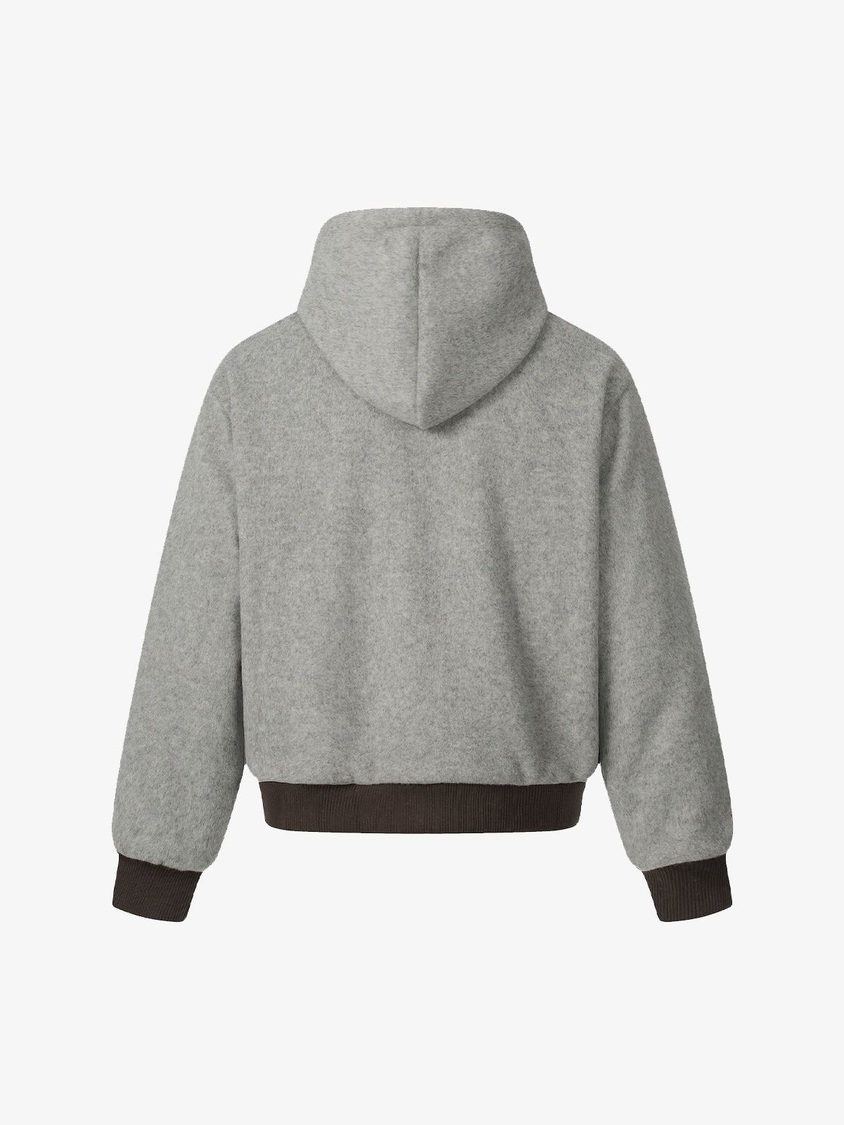 Retro Reversible Fleece Lined Zip-up Hooded Jacket