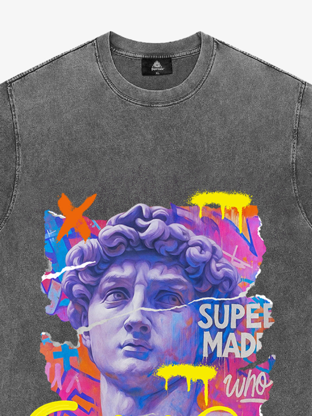 David Sculpture Vibrant Graffiti Art T-Shirt