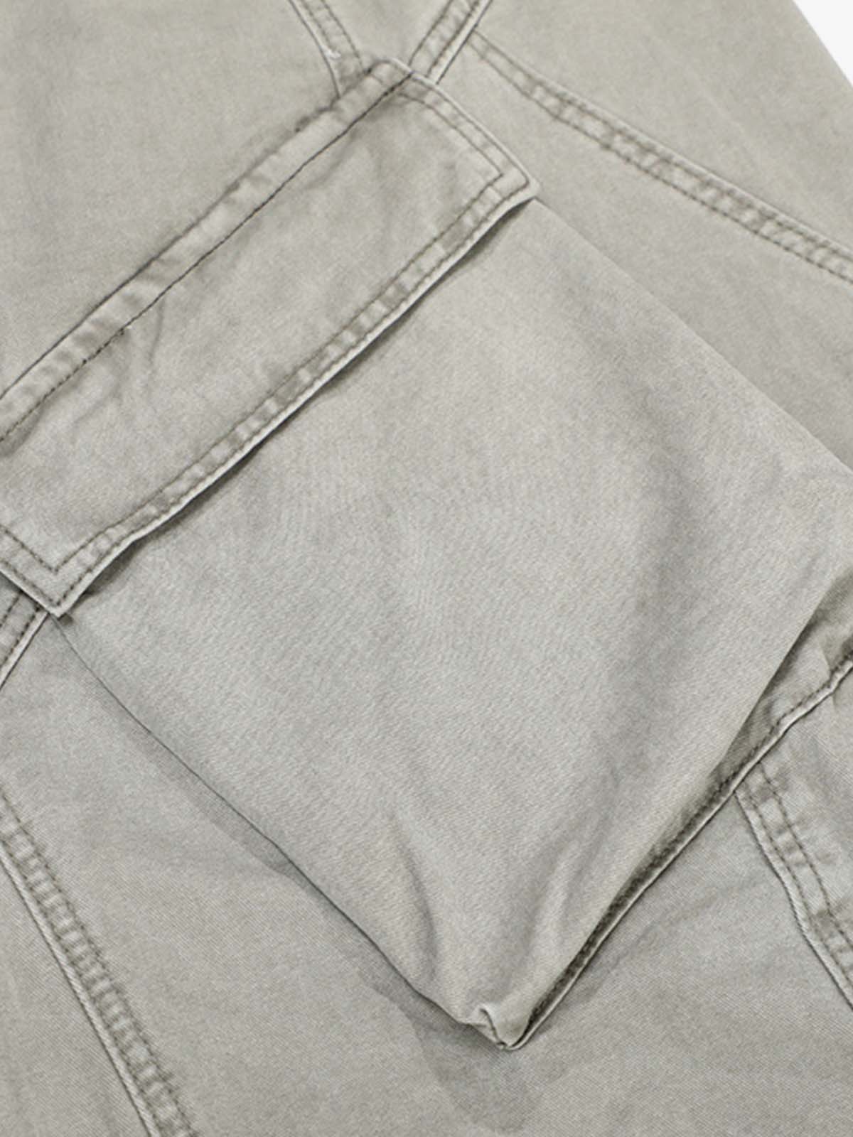 Patchwork Multi-Pocket Workwear Casual Machete Pants