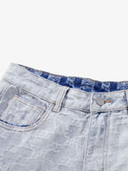 Gradient Wash Jacquard Denim Jeans