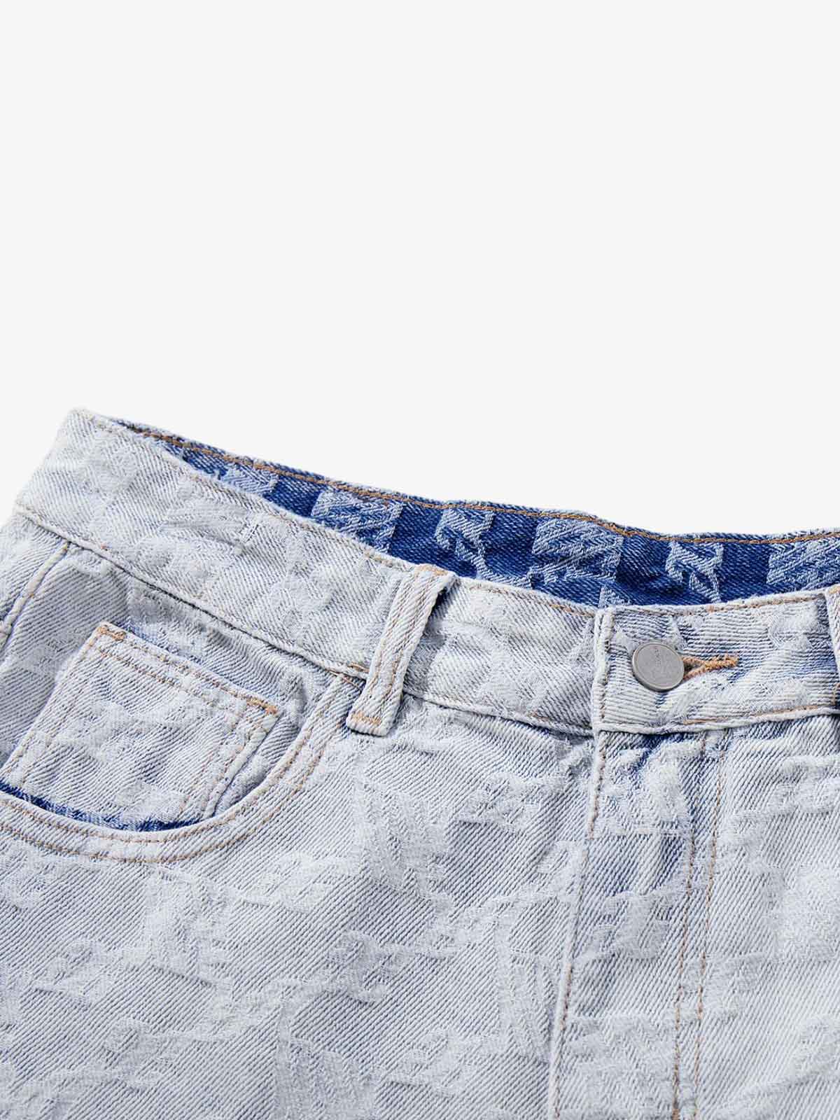 Gradient Wash Jacquard Denim Jeans