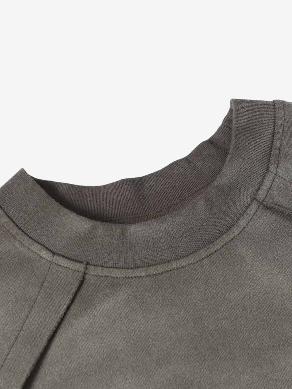 Spray Washed Raw Edge Raglan Knit T-Shirt