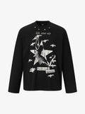 Retro Star Print Long-Sleeved T-Shirt