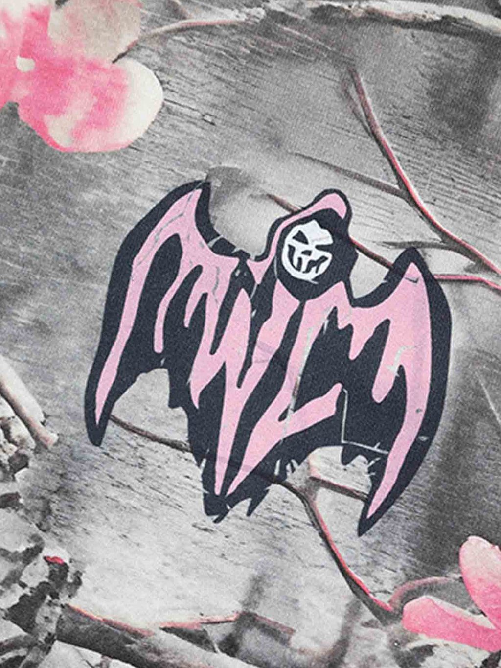Gothic Devil Graphic Fleece-Lined Wide-Leg Sweatpants