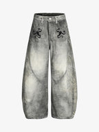 Washed Scorpion Graphic Panel Pants