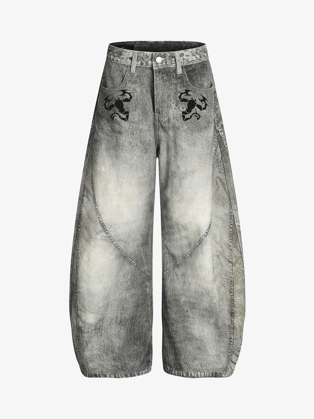 Washed Scorpion Graphic Panel Pants