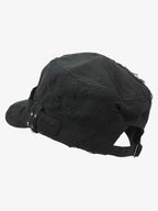 Distressed Stud Detail Cotton Flat Top Cap