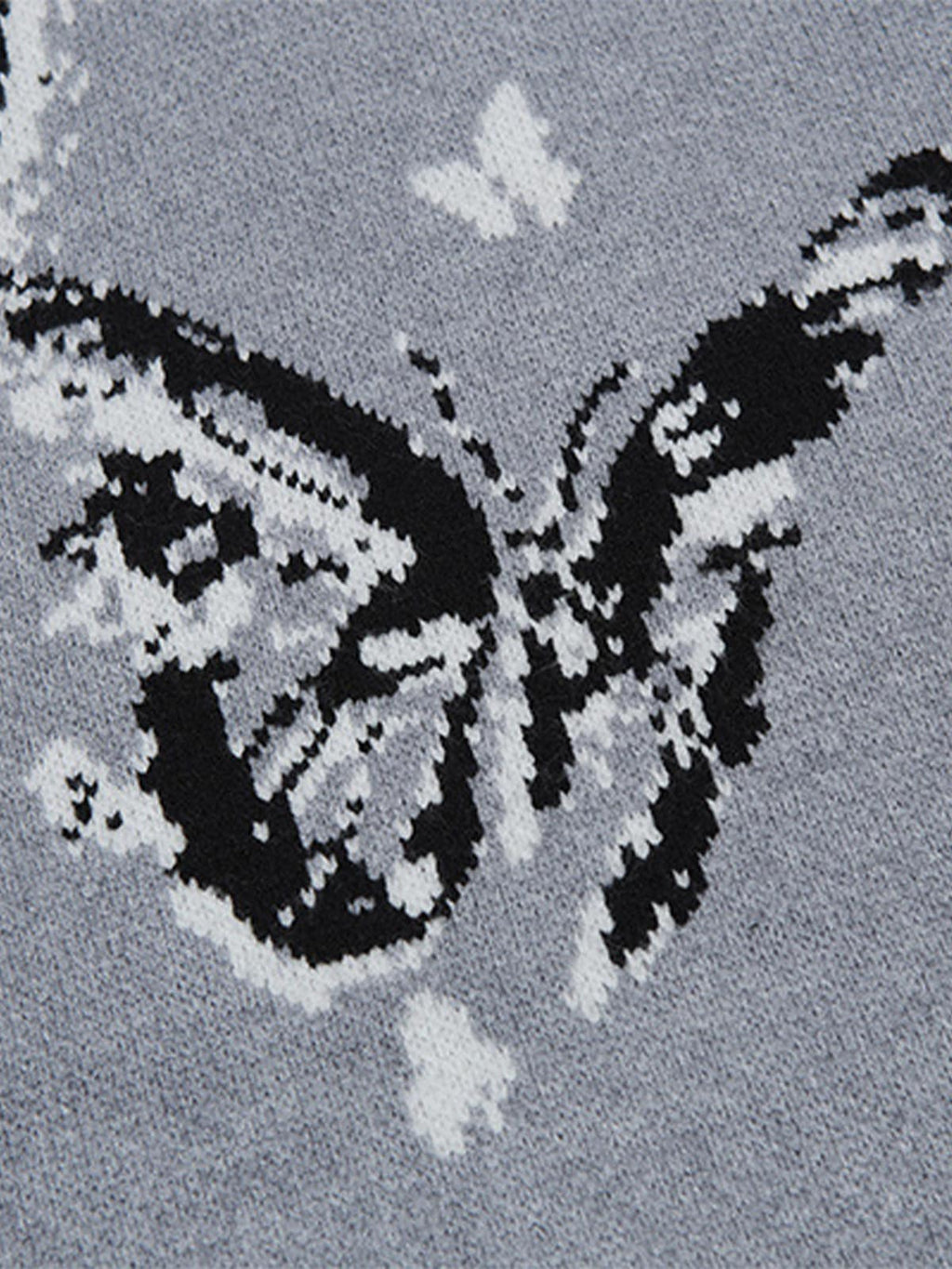 Retro Butterfly Gradient Knit Cardigan Sweater