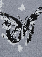 Retro Butterfly Gradient Knit Cardigan Sweater